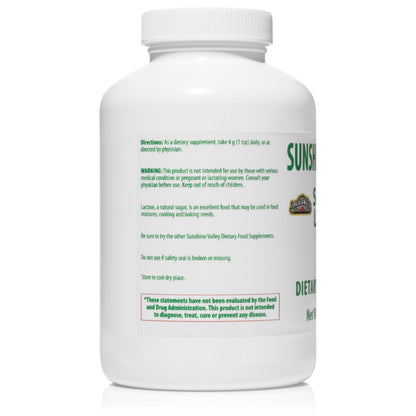Sunshine Valley® Super Lactose Dry Powder – Free Flow Pour | Natural Sweetener & Baking Enhancer, 8 oz