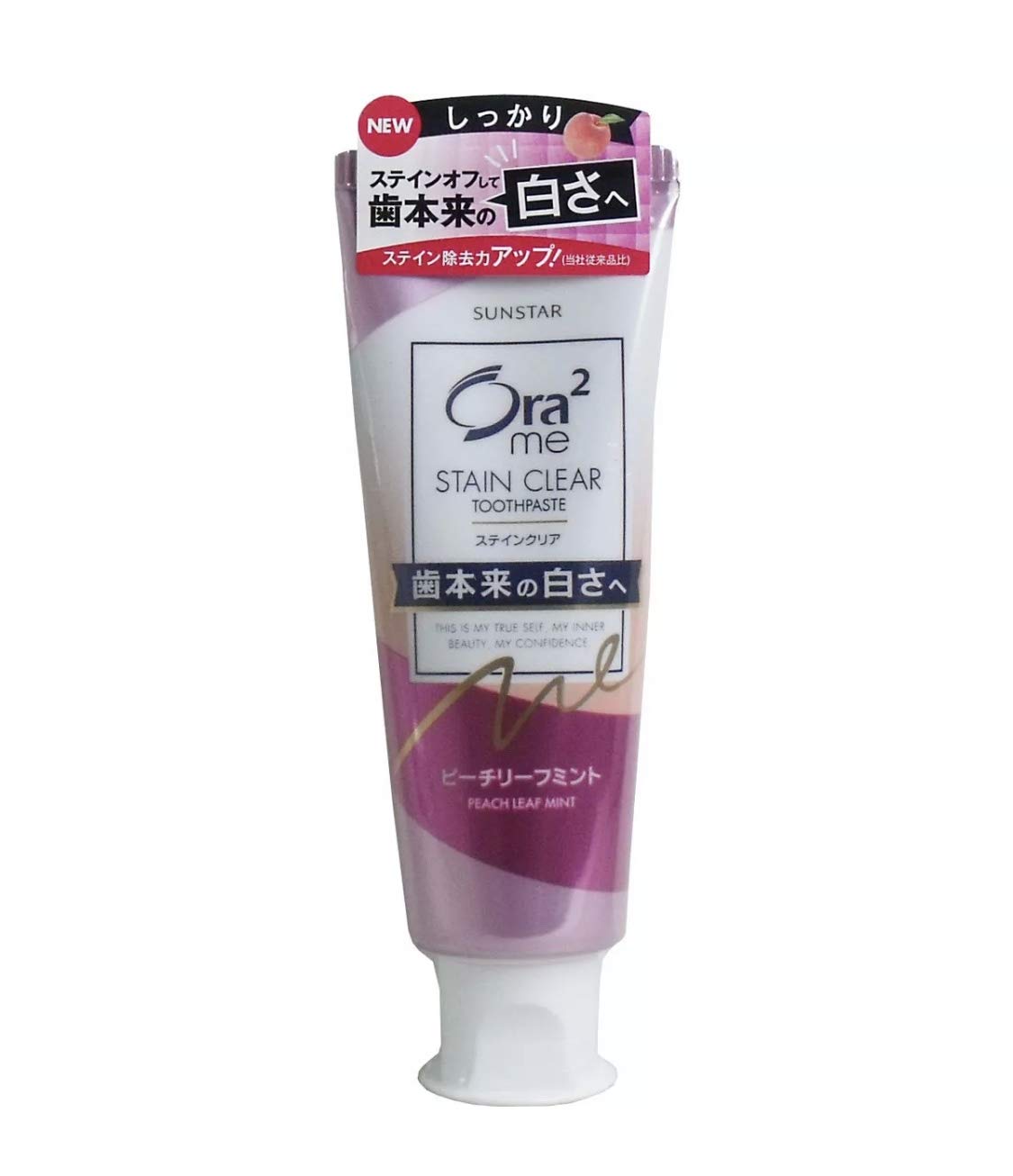 Sunstar Ora2 Stain Clear Whitening Toothpaste 130g - Peach Leaf Mint