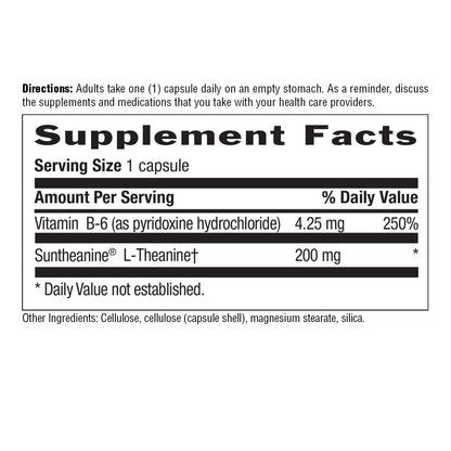 Country Life Suntheanine L-Theanine – 60 Vegan Capsules | Stress Relief, Focus & Sleep