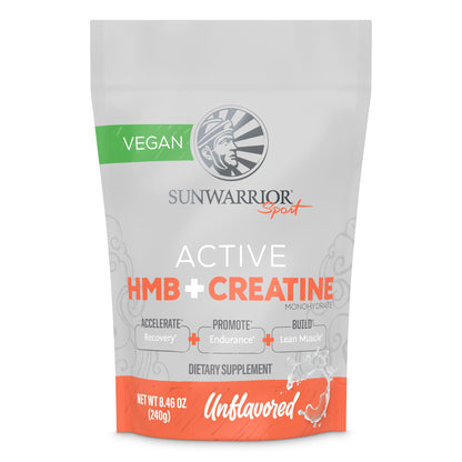 Sunwarrior Creatine HMB Monohydrate Powder – 240g | Pre-Workout Supplement for Men & Women
