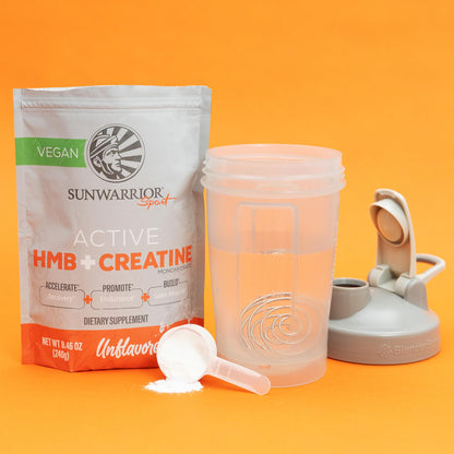 Sunwarrior Creatine HMB Monohydrate Powder – 240g | Pre-Workout Supplement for Men & Women
