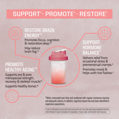 Sunwarrior Creatine for Women – Vegan Monohydrate Powder, Raspberry Lemonade (50 Servings)