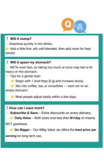 SUNYEAH MCT Powder - 70% MCT Oil Powder (C8/C10), Keto Coffee Creamer, 300 g, Unflavoured, Non-GMO