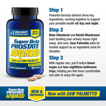 Super Beta Prostate Advanced with Saw Palmetto – Prostate Health & Urinary Support
