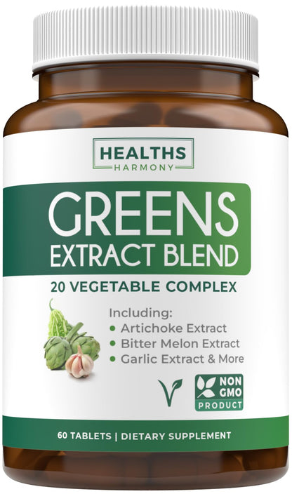 Super Greens Antioxidants 2250mg – 60 Capsules | Sprouts, Mushrooms, Roots & More | Vegan NON-GMO