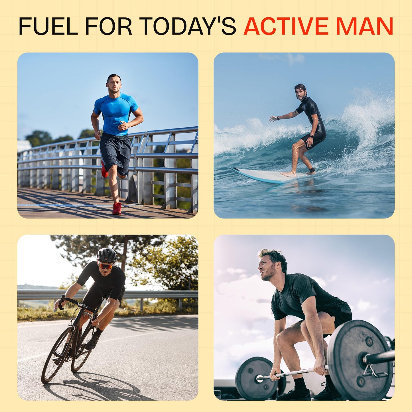 Super Macho: High-Potency B Vitamins & Amino Acids for Active Men