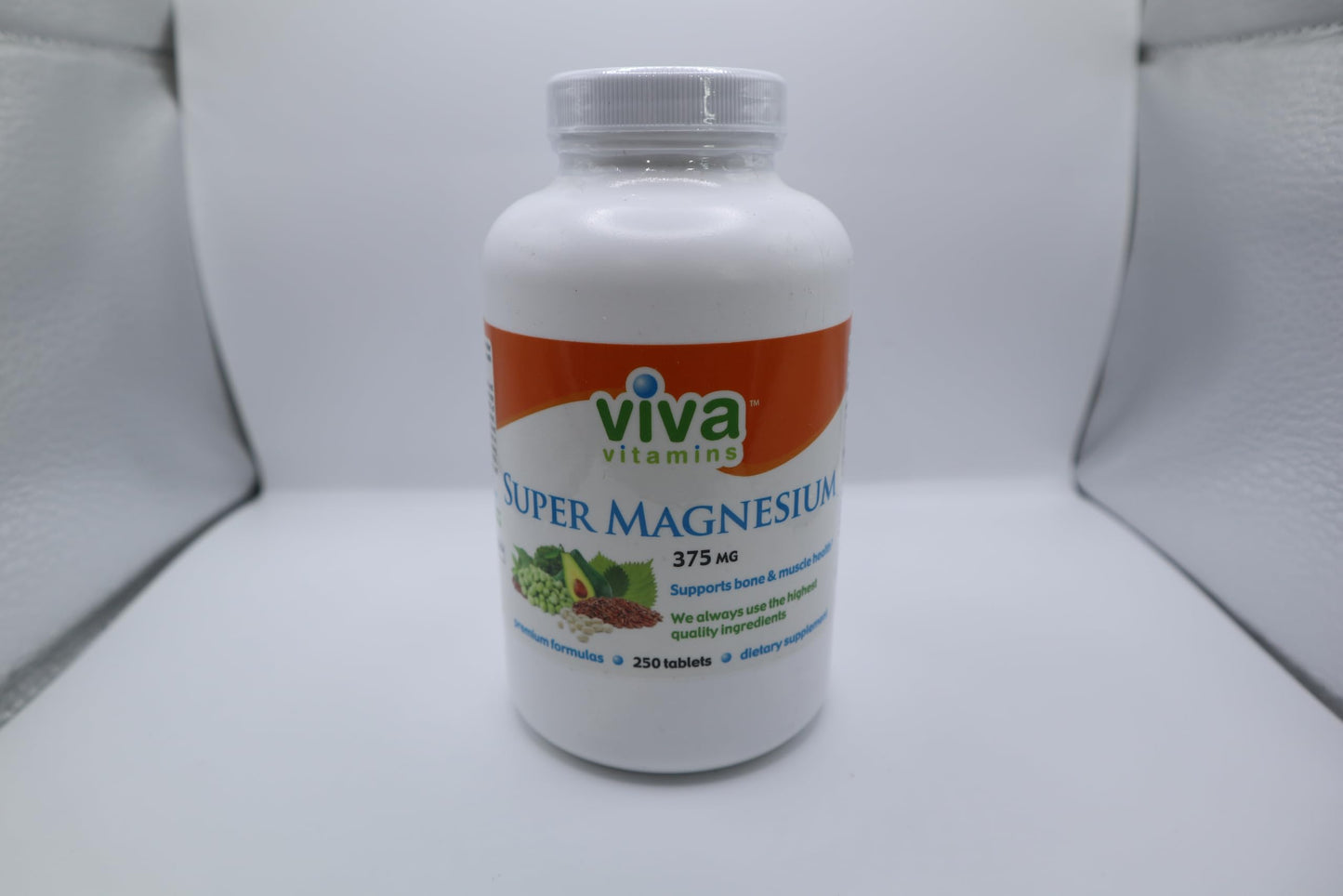Super Magnesium Supplement – 5-Form Chelated Magnesium | Bone, Muscle & Nerve Support | Vegan & Non-GMO | 250 Tabs