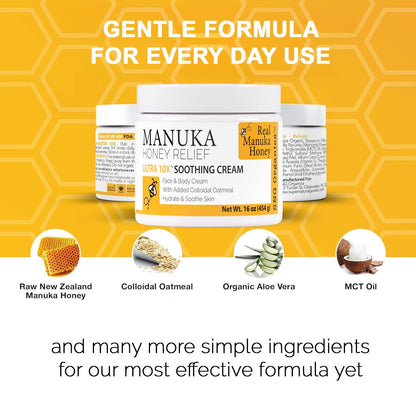 Super Natural Goods Manuka Honey Cream (8oz) – Hydrating Body Lotion for All Skin Types | Real Manuka Honey, Aloe Vera & Cocoa Butter