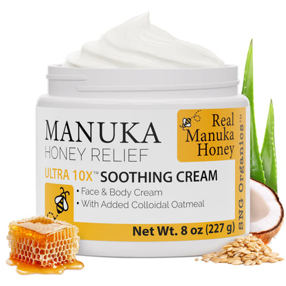 Super Natural Goods Manuka Honey Cream (8oz) – Hydrating Body Lotion for All Skin Types | Real Manuka Honey, Aloe Vera & Cocoa Butter