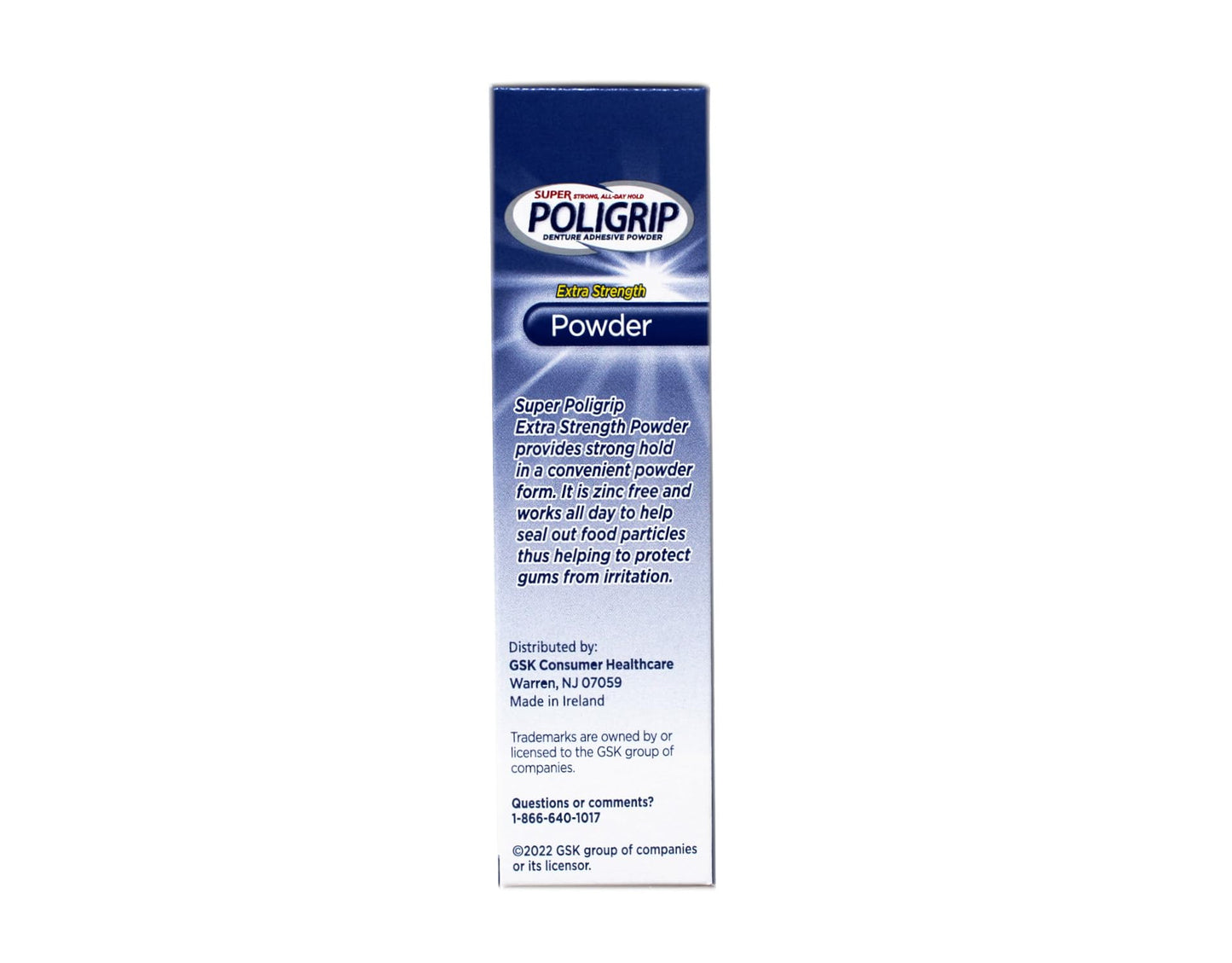 Super Poligrip Denture Adhesive Powder 1.6 oz Pack of 4 | Extra Strength Hold
