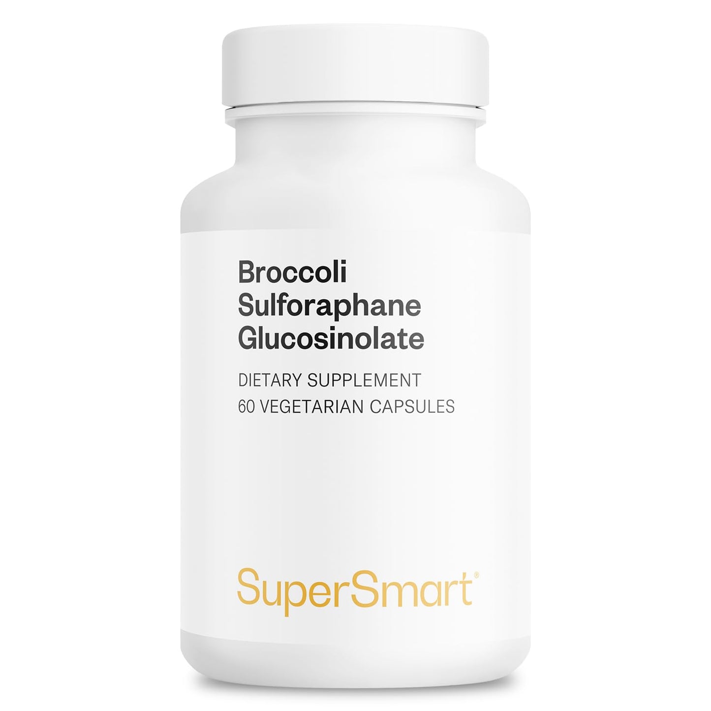 SuperSmart Broccoli Sulforaphane 600mg | 10% SGS with Myrosinase | Non-GMO & Gluten Free | 60 Veg Capsules
