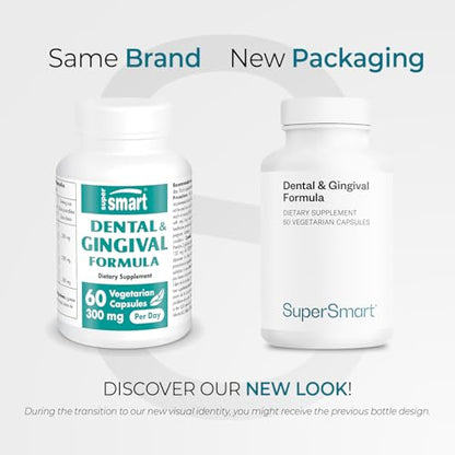 SuperSmart - Dental & Gingival Formula (Patented) - TEES-10 - 60 Vegetarian Capsules - Non-GMO & Vegan - Oral Care Supplement