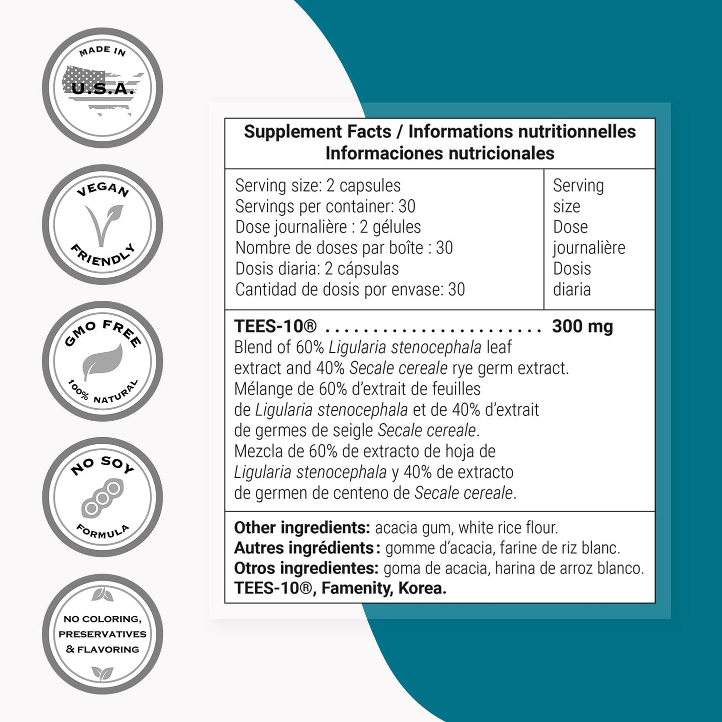 SuperSmart - Dental & Gingival Formula (Patented) - TEES-10 - 60 Vegetarian Capsules - Non-GMO & Vegan - Oral Care Supplement