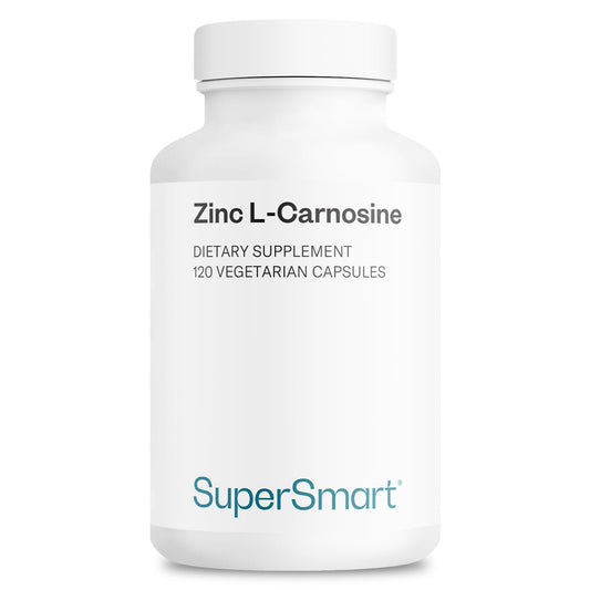SuperSmart - Zinc L-Carnosine 75mg per Day (Well-Tolerated) - Zinc Carnosine Supplement | Non-GMO & Gluten Free - 120 Vegetarian Capsules BritishVita | Premium UK Vitamins & Wellness Supplements