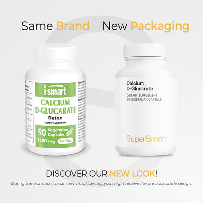 SuperSmart Calcium D-Glucarate 1500mg/day – Non-GMO, Gluten Free, 90 Veg Caps
