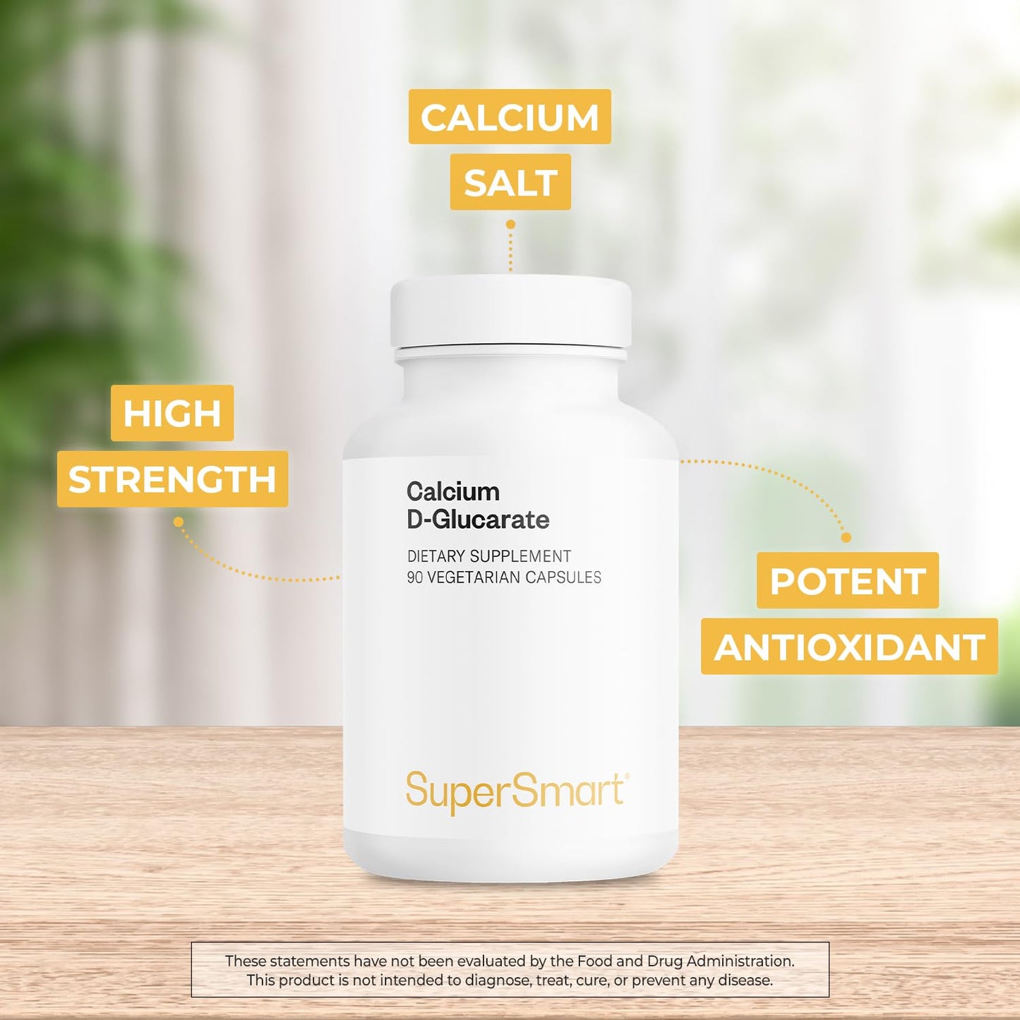 SuperSmart Calcium D-Glucarate 1500mg/day – Non-GMO, Gluten Free, 90 Veg Caps