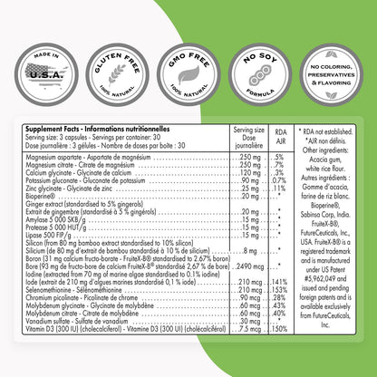 SuperSmart Multimineral Complex - Full Spectrum, Non-GMO, Gluten Free | 90 Vegetarian Capsules