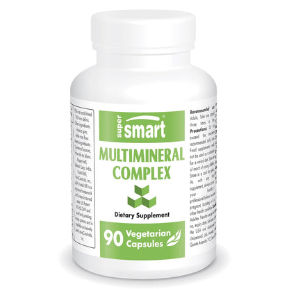 SuperSmart Multimineral Complex - Full Spectrum, Non-GMO, Gluten Free | 90 Vegetarian Capsules