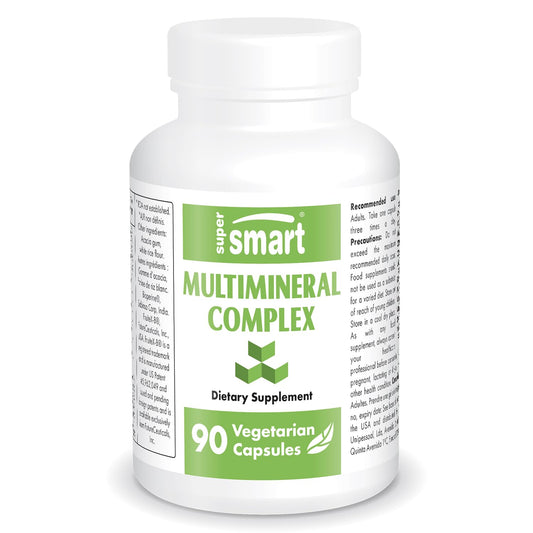 SuperSmart Multimineral Complex - Full Spectrum, Non-GMO, Gluten Free | 90 Vegetarian Capsules BritishVita | Premium UK Vitamins & Wellness Supplements
