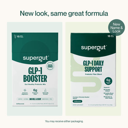 Supergut GLP-1 Daily Support - High Fiber GLP-1 Powder (15 Servings)