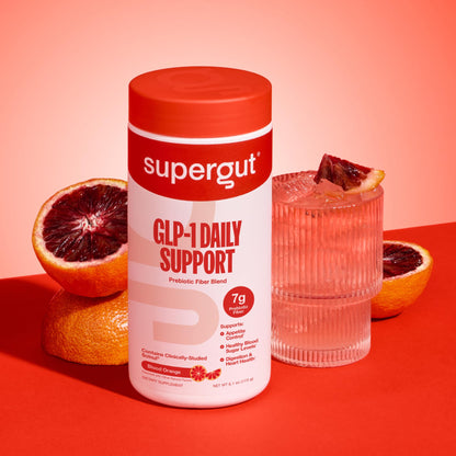 Supergut GLP1 Daily Support – Blood Orange (18 Servings) | Sugar-Free, High-Fiber
