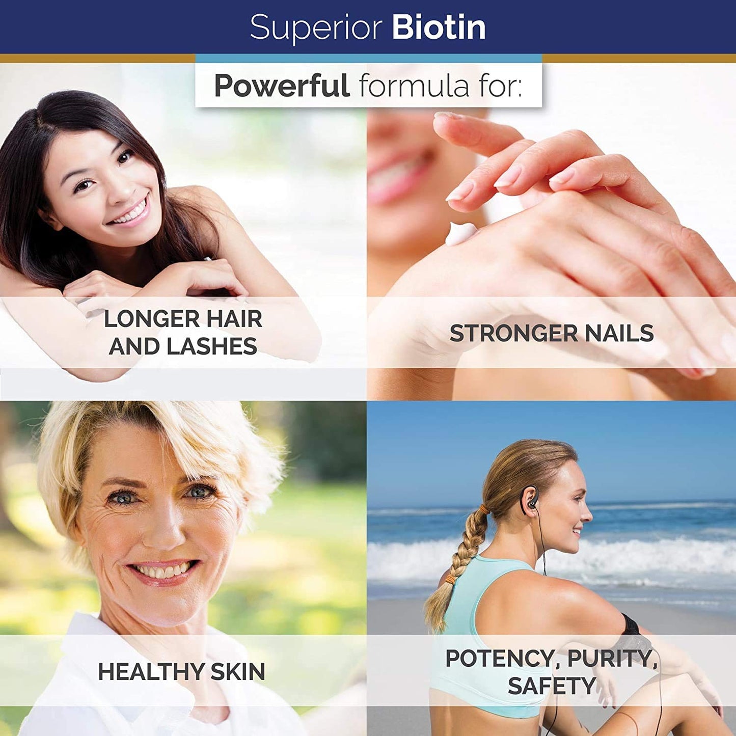 Superior Labs Biotin 5000 mcg Non-GMO – Hair, Nails & Lashes | 120 Veggie Caps