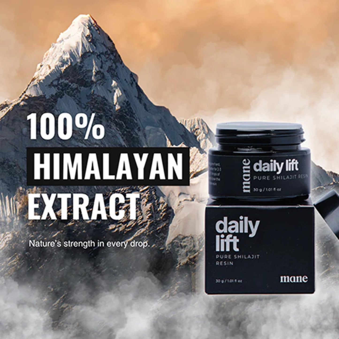 Superior Mane Daily Lift Shilajit Resin | Natural Mineral Resin with Fulvic Acid & Trace Minerals | Supports Focus, Vitality & Daily Wellness