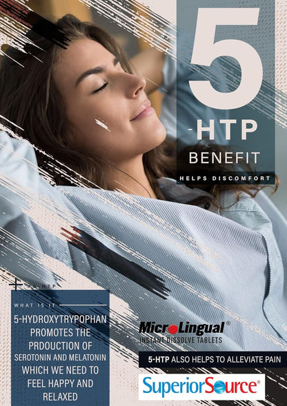 Superior Source 5-HTP 75 mg – Instant Dissolve for Sleep & Serotonin Support