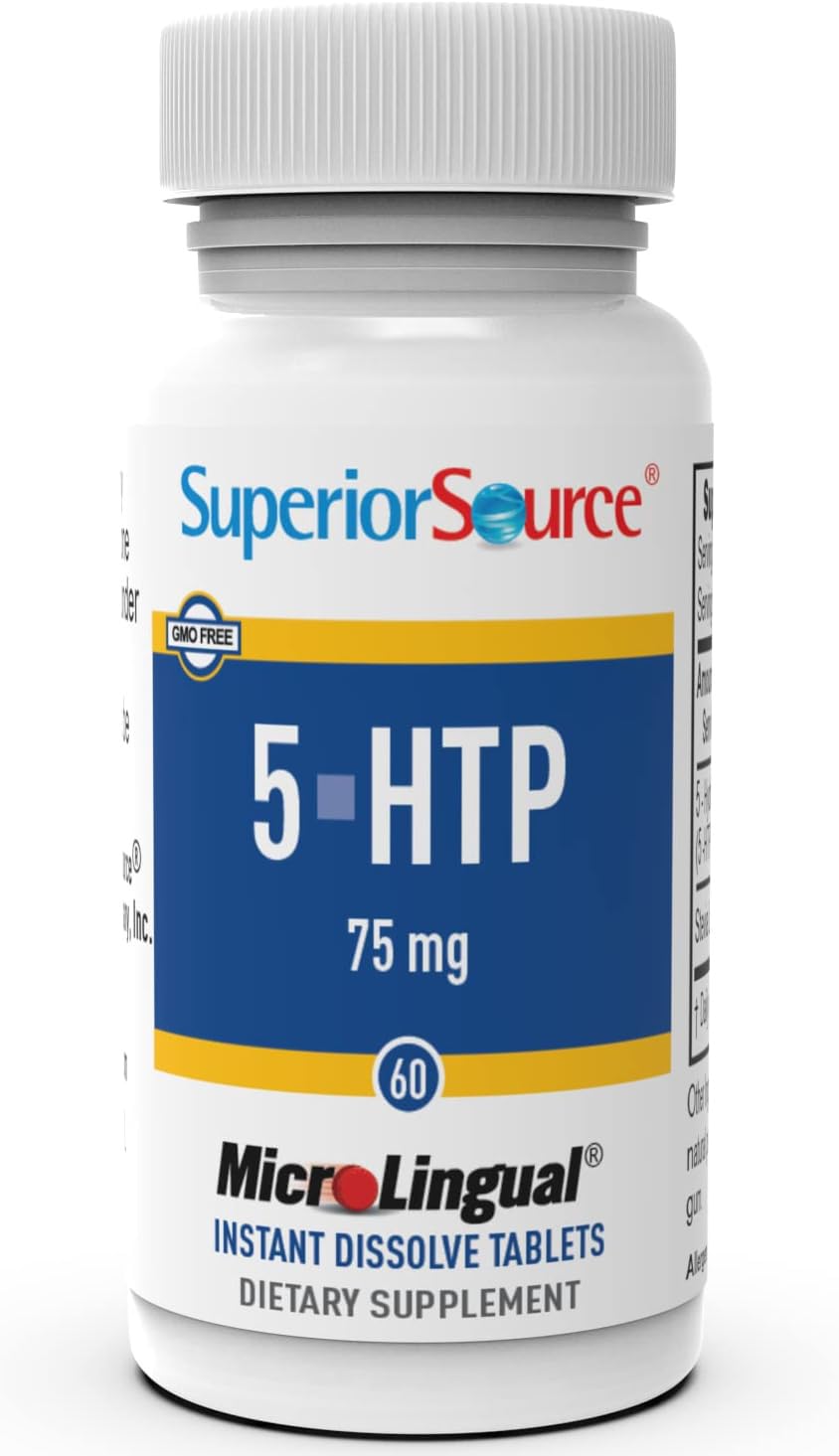 Superior Source 5-HTP 75 mg – Instant Dissolve for Sleep & Serotonin Support