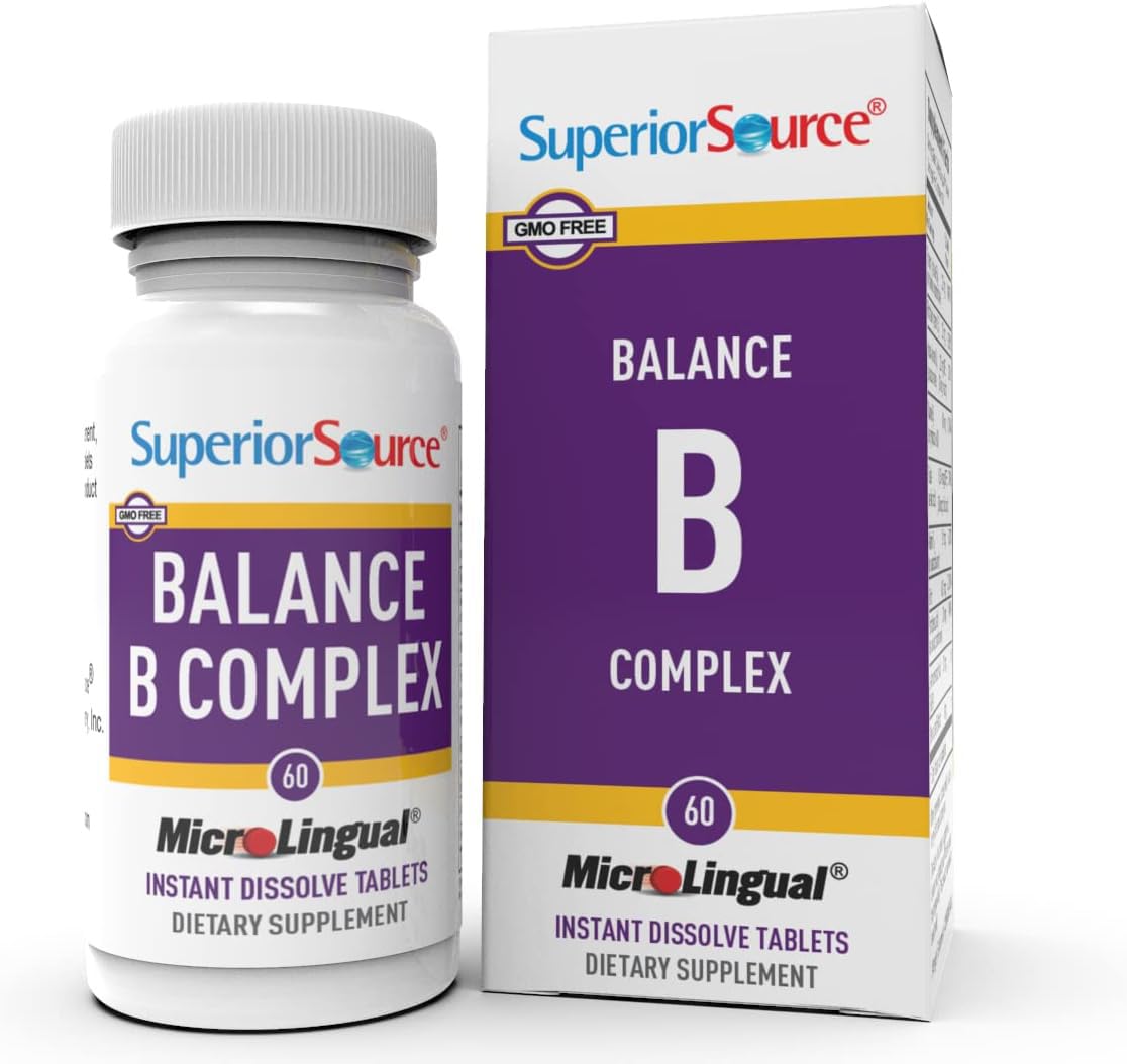 Superior Source Balance B Complex – Instant-Dissolve B Vitamins (60 Tablets)