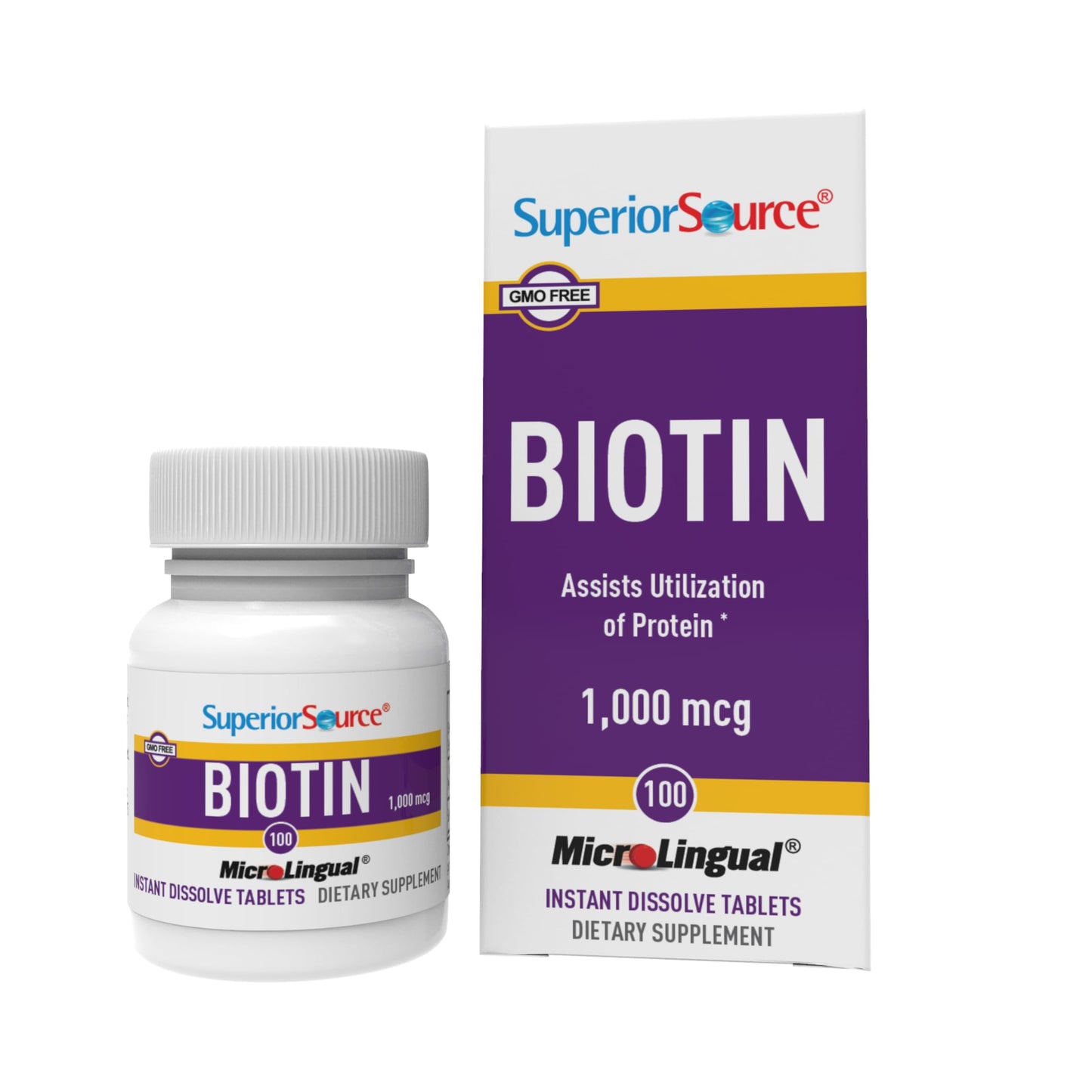 Superior Source Biotin 1000 mcg – MicroLingual Sublingual Tablets, 100 Count