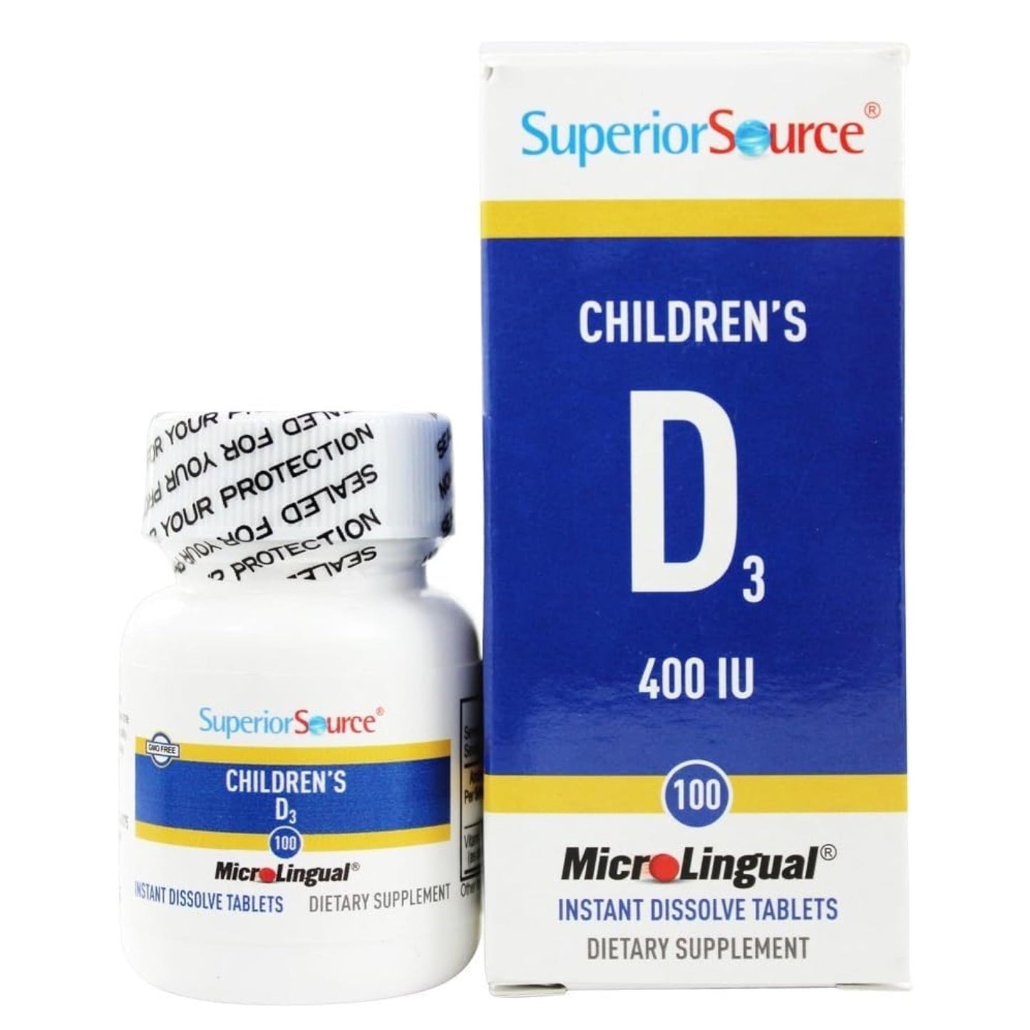Superior Source Children's Vitamin D3 400 IU - Immune & Bone Support