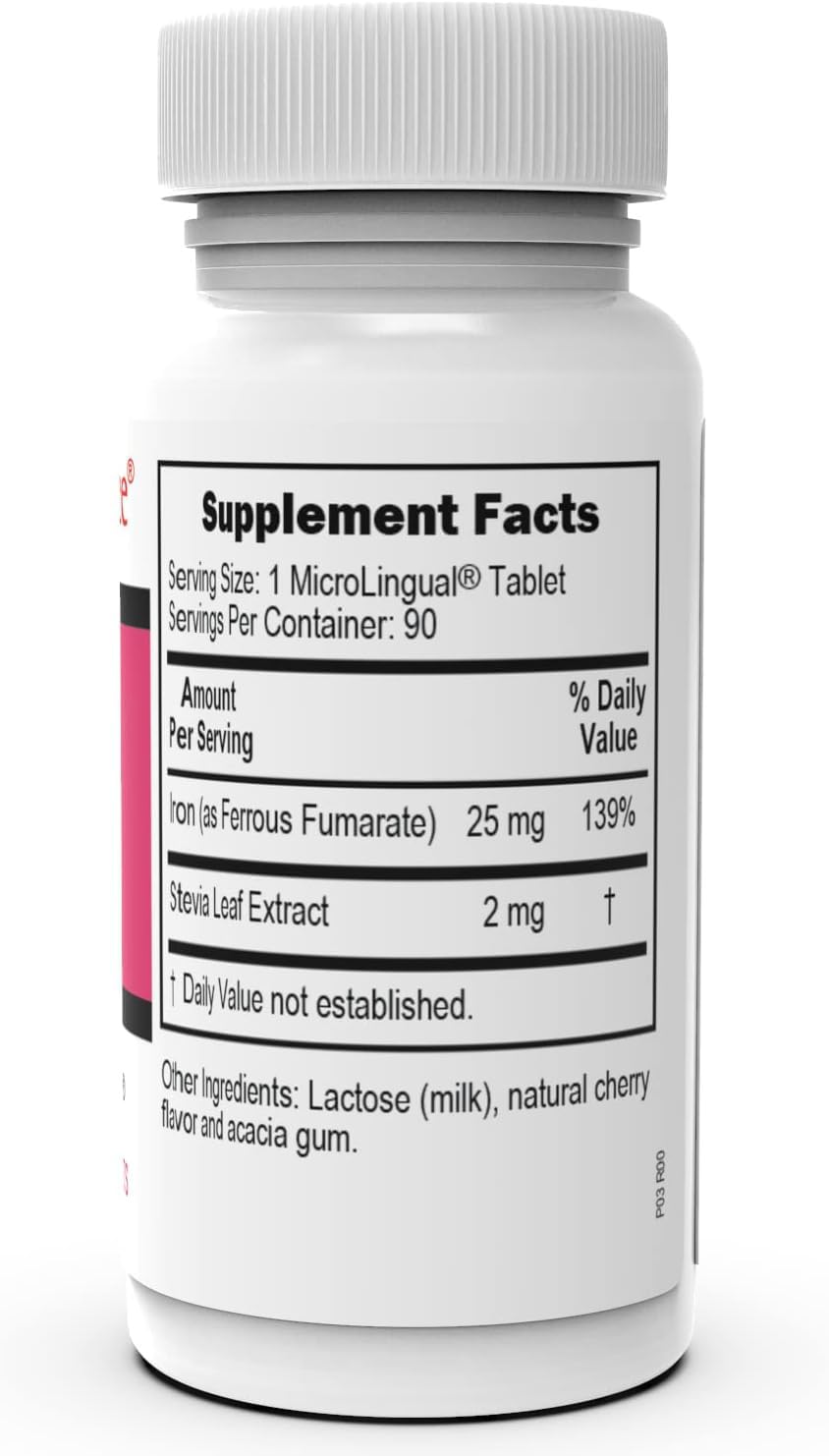 Superior Source Just Women Iron 25 mg – Ferrous Fumarate for Women | Instant Dissolve MicroLingual Iron Supplement (90 Tablets)