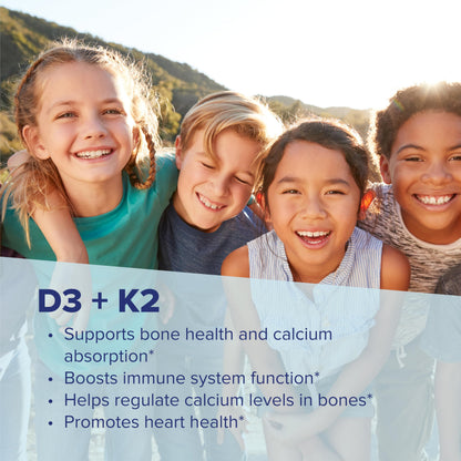 Superior Source Kid's D3 & K2 (MK-4) Multivitamin for Kids | Immune & Bone Support | 60 MicroLingual Tablets | Non-GMO