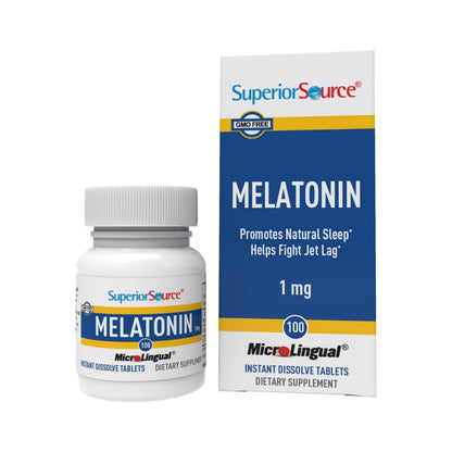 Superior Source Melatonin 1 mg – Sublingual Sleep Support with Chamomile for Adults