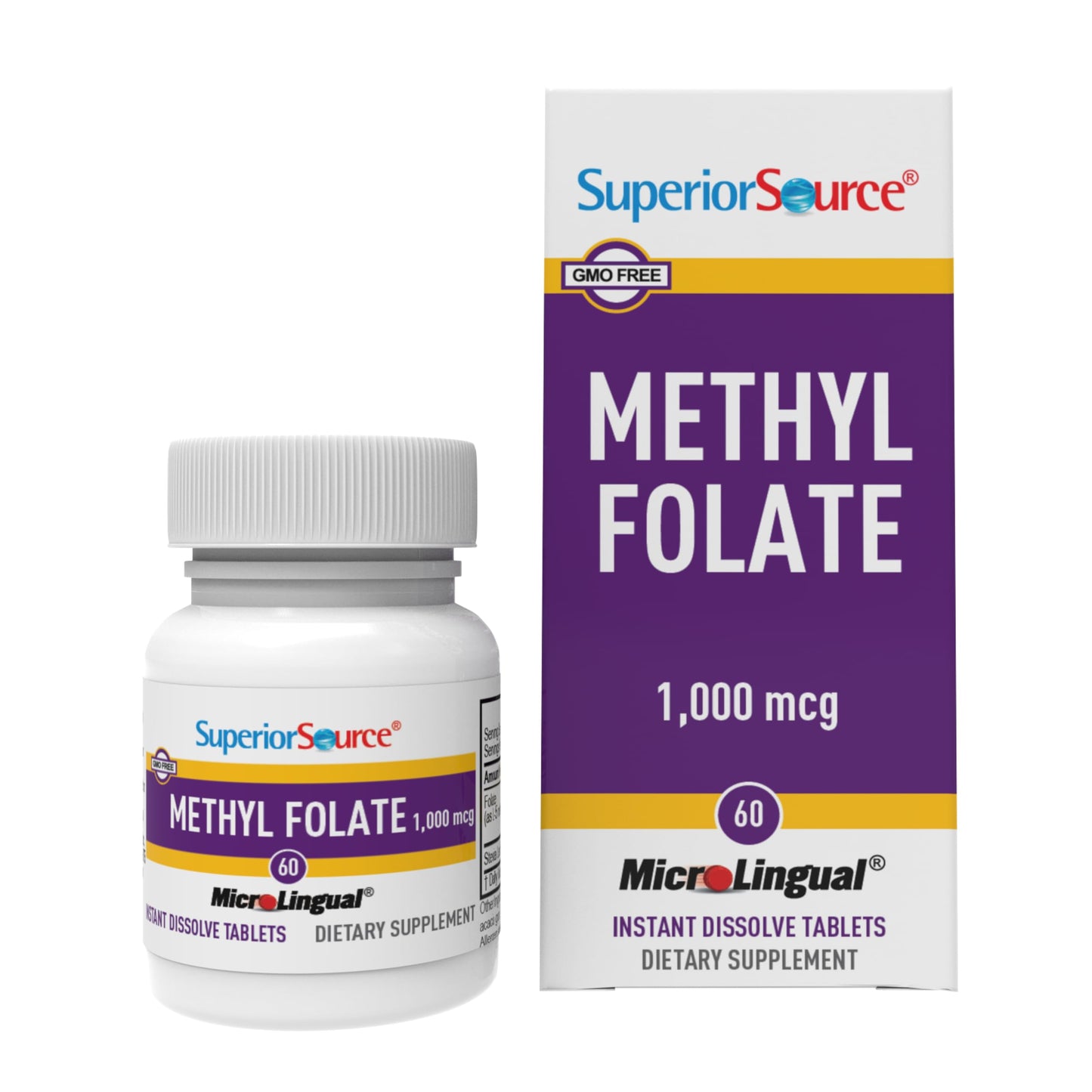 Superior Source Methyl Folate 1,000 mcg — Sublingual Tablets (60)