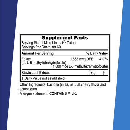 Superior Source Methyl Folate 1,000 mcg — Sublingual Tablets (60)