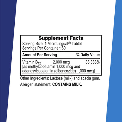 Superior Source NO SHOT B-12 2000 mcg | Sublingual Methylcobalamin
