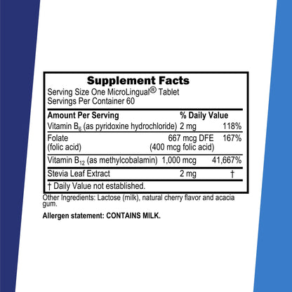 Superior Source No Shot B-12 1000mcg + B-6 & Folic Acid Sublingual Tablets (60)