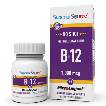 Superior Source No Shot Methylcobalamin B-12 1,000 mcg   Sublingual Tablets