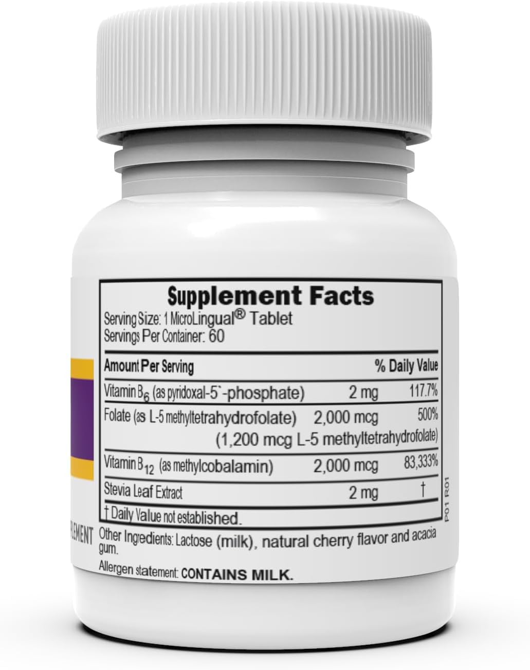 Superior Source No Shot Vitamin B-12 Methylcobalamin 2000 mcg, B-6, & Methylfolate 1200 mcg - Supports Energy, Brain, and Heart Health - Bariatric Friendly - 60 Sublingual Dissolving Tablets