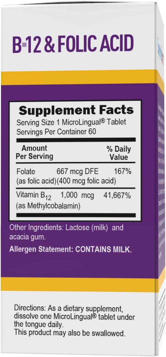 Superior Source No Shot Methylcobalamin B12 + Folic Acid Multivitamin - 60 Count (Pack of 2)
