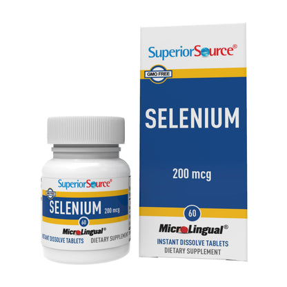 Superior Source Selenium 200 mcg - Immune & Thyroid Support | Instant Dissolve MicroLingual Tablets