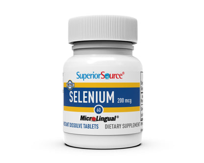 Superior Source Selenium 200 mcg - Immune & Thyroid Support | Instant Dissolve MicroLingual Tablets