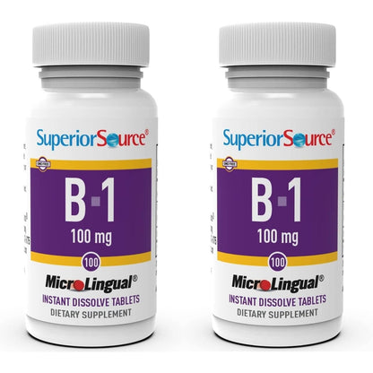 Superior Source Vitamin B1 (Thiamin) 100 mg – MicroLingual Tablets Pack of 2