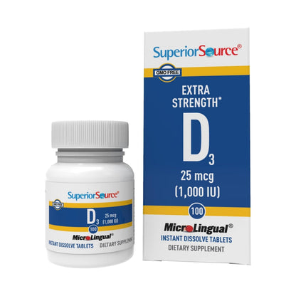Superior Source Vitamin D3 1000 IU – Sublingual Tablets for Immune & Bone Health