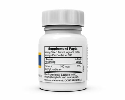 Superior Source Vitamin K 100 mcg – Bone & Blood Health Support | 60 Sublingual Tablets (Pack of 2)