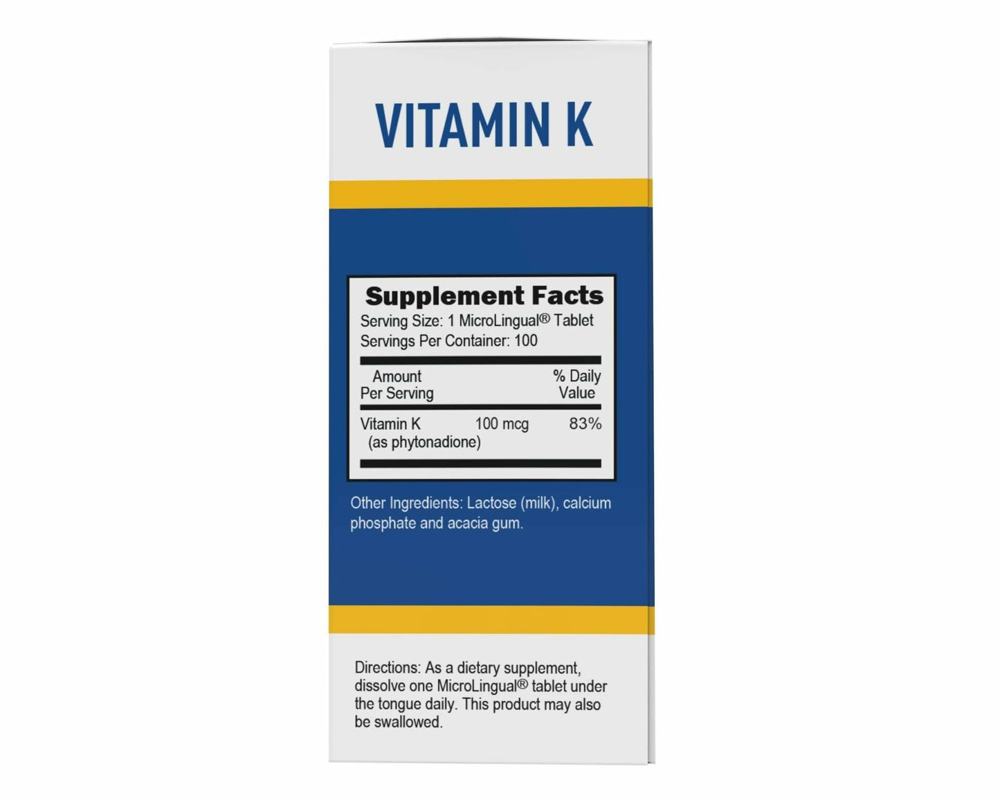 Superior Source Vitamin K 100 mcg – Bone & Blood Health Support | 60 Sublingual Tablets (Pack of 2)