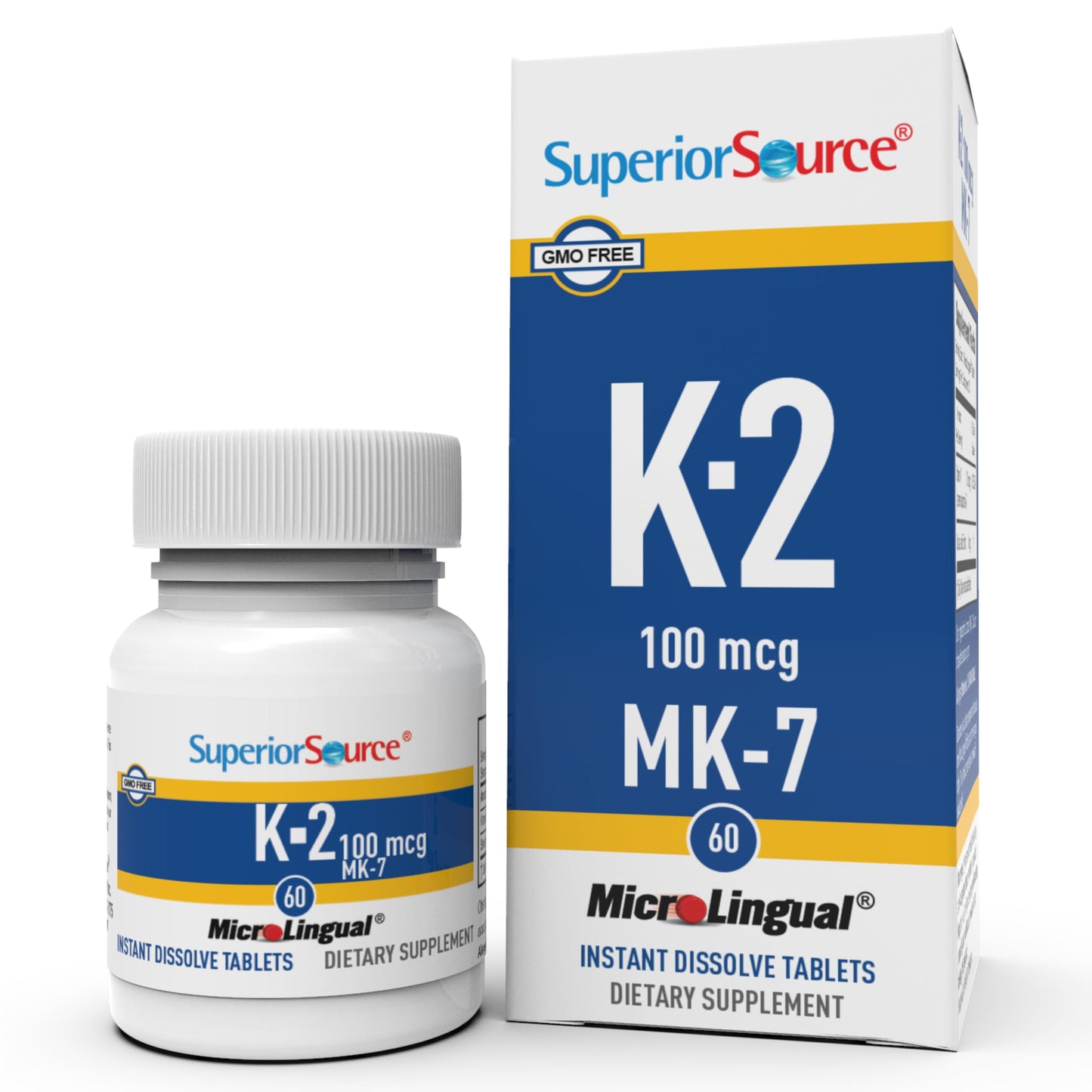 Superior Source Vitamin K2 MK-7 100 mcg – 60 Sublingual Tablets
