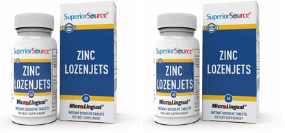 Superior Source Zinc Lozenjets – Immune Support, Instant-Dissolve Tablets (Pack of 2)